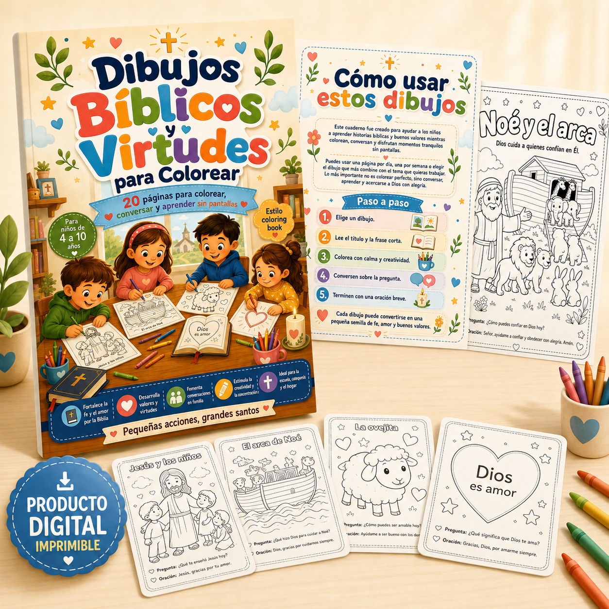 Módulo 2: Dibujos y Virtudes para Colorear